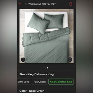 King Size Sage Green Casaluna Comforter with Shams